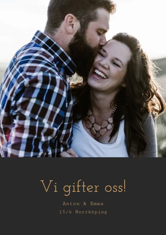 Exempel på fysiskt inbjudningskort
